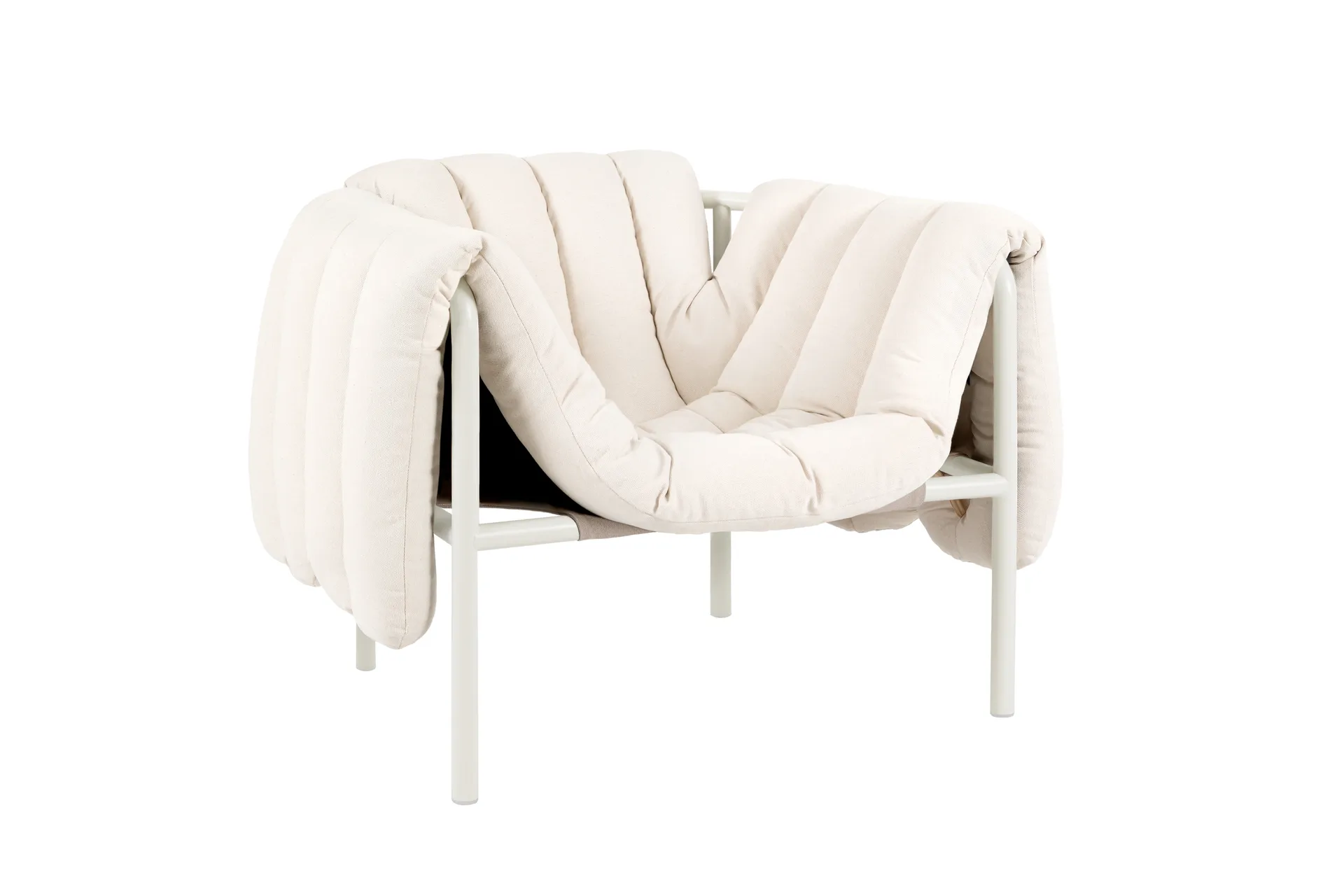 Puffy loungefåtölj, Natural-cream Hem