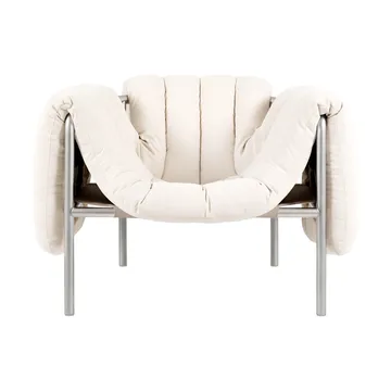 Puffy loungefåtölj - Natural-rostfritt stål - Hem