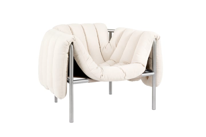 Puffy loungefåtölj, Natural-rostfritt stål Hem