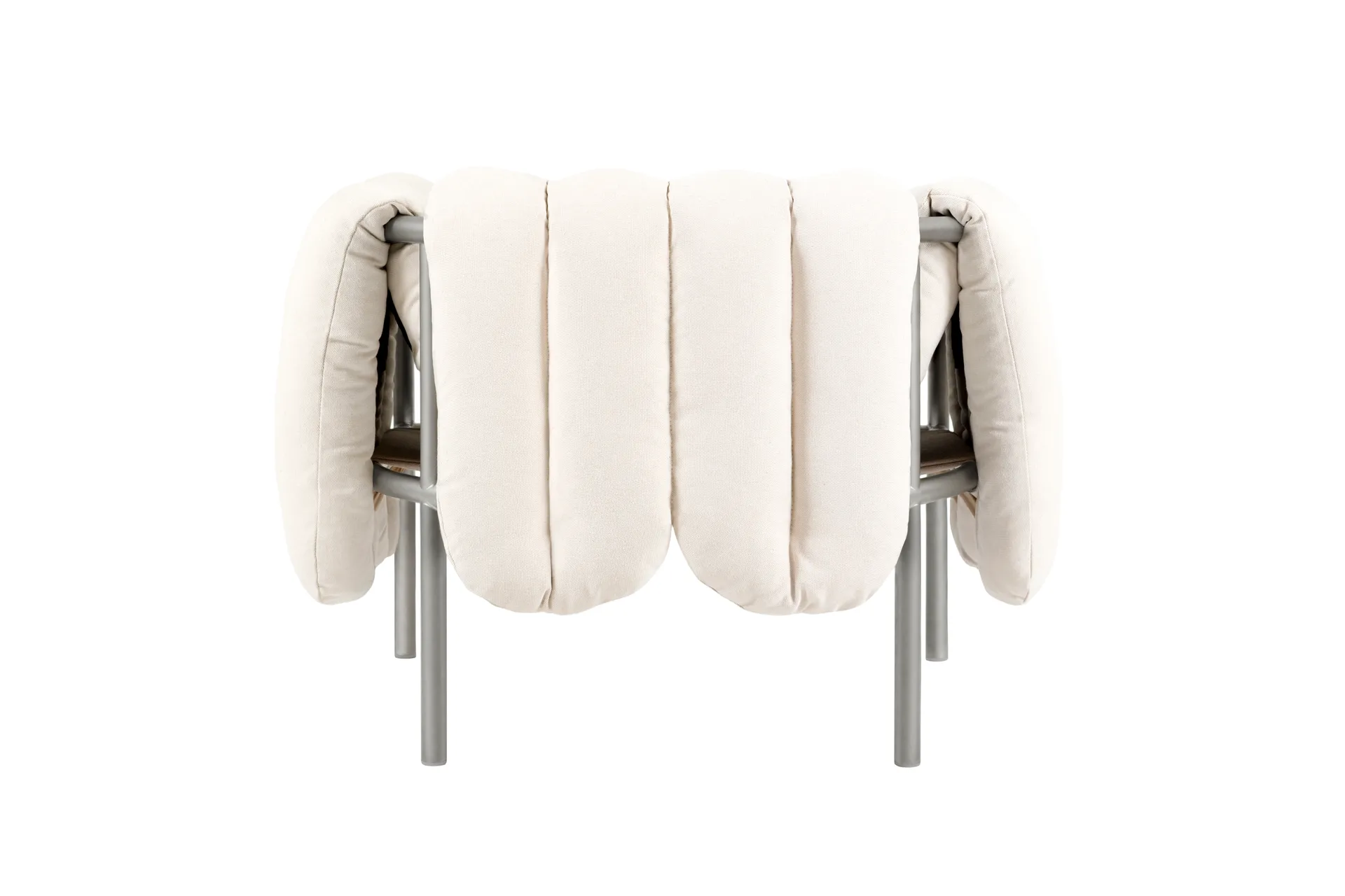 Puffy loungefåtölj, Natural-rostfritt stål Hem