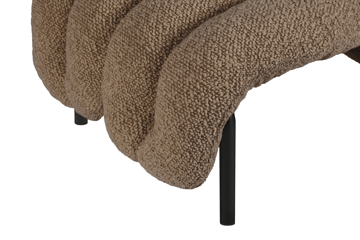 Puffy loungefåtölj + ottoman - Sawdust-black grey - Hem