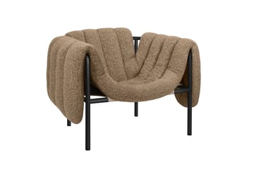 Puffy loungefåtölj - Sawdust-black grey - Hem