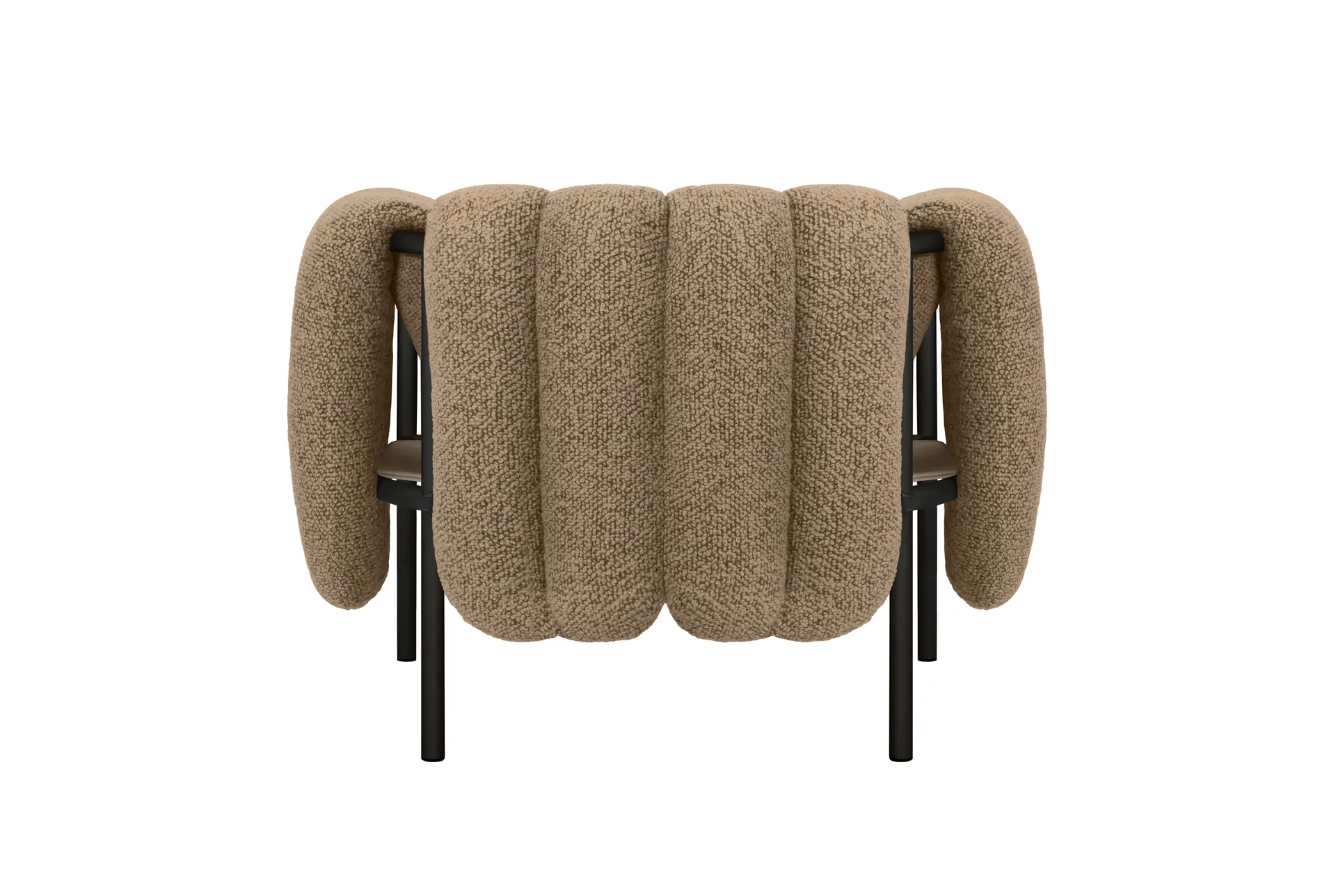 Puffy loungefåtölj, Sawdust-black grey Hem