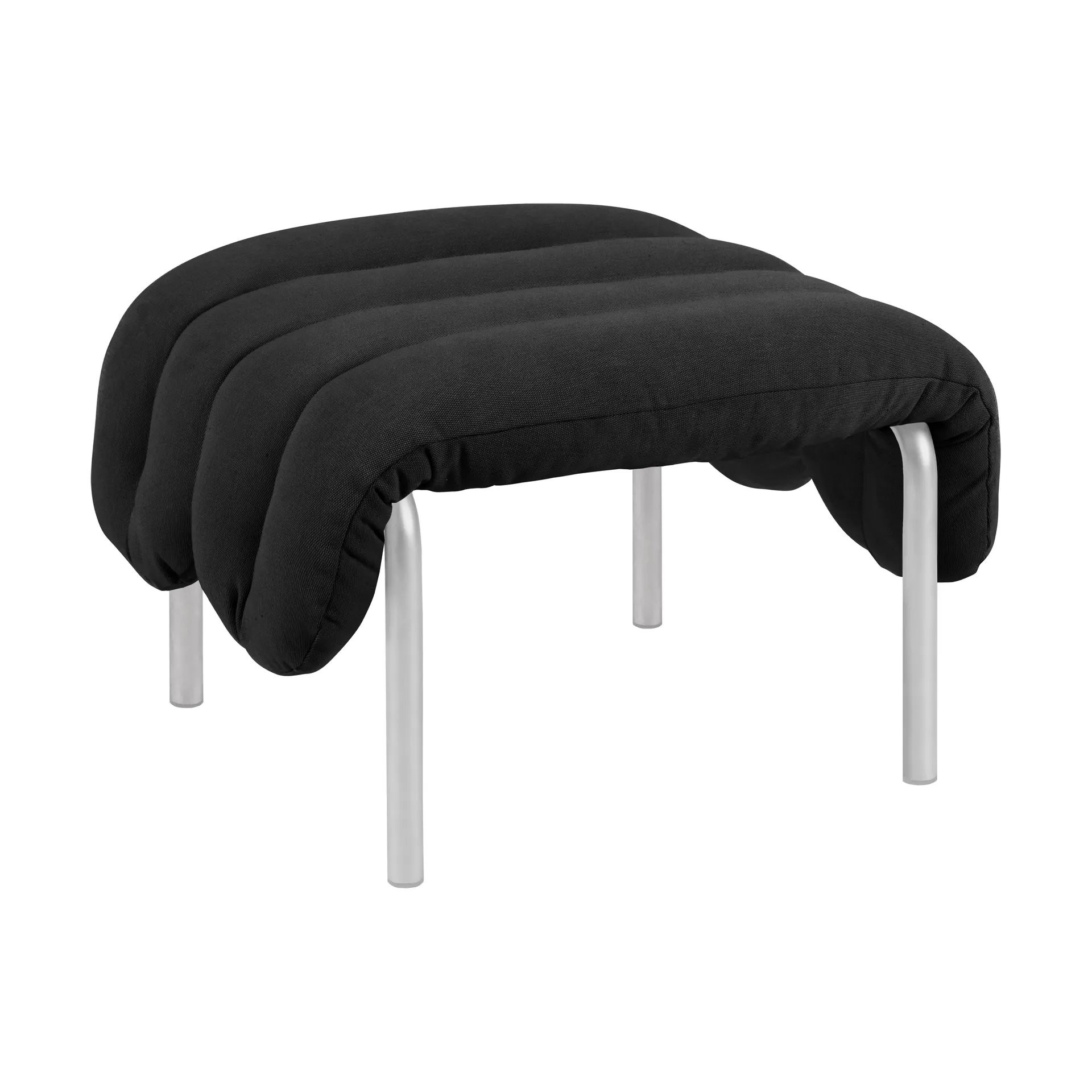 Puffy ottoman 58x67 cm, Anthracite-rostfritt stål Hem