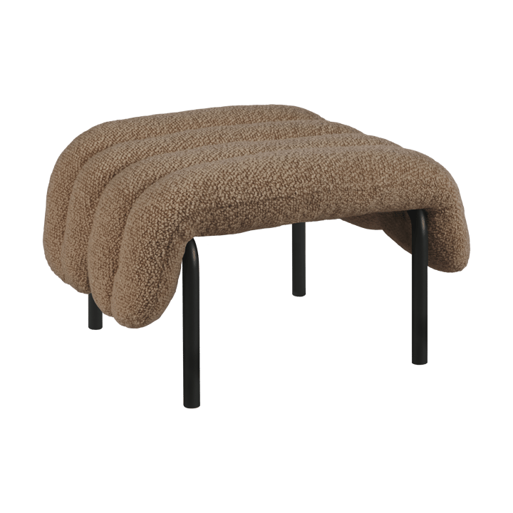 Puffy ottoman 58x67 cm - Sawdust-black grey - Hem