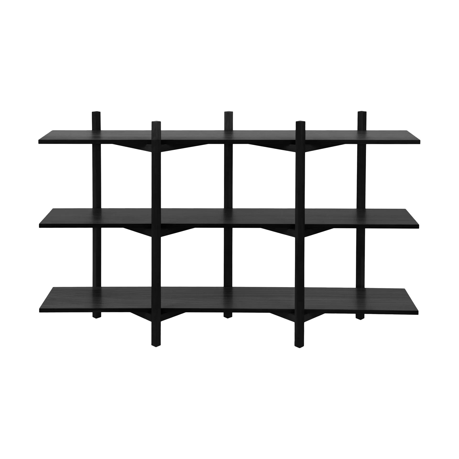 Zig Zag hylla Low 175x100 cm, Black Hem