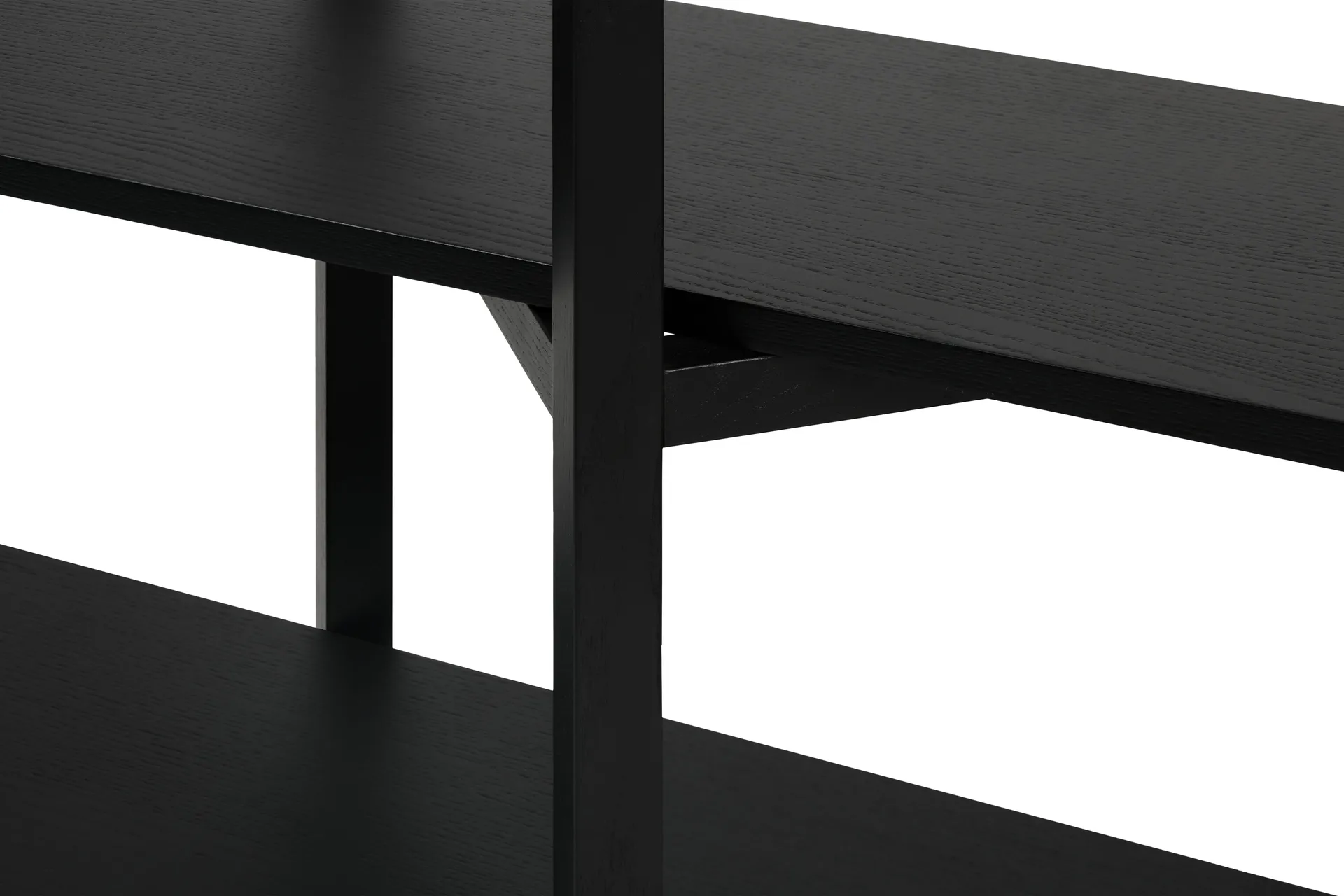 Zig Zag hylla Low 175x100 cm, Black Hem