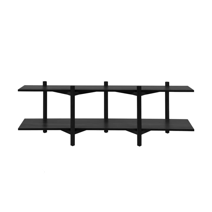 Zig Zag hylla Media 194x57 cm - Black - Hem
