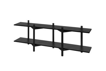 Zig Zag hylla Media 194x57 cm - Black - Hem