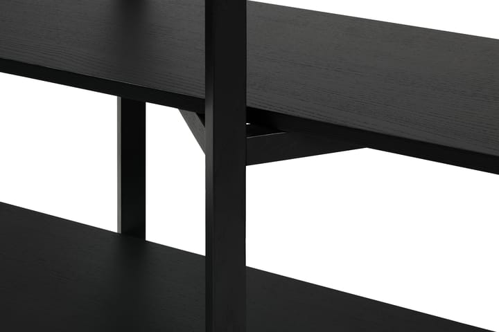 Zig Zag hylla Media 194x57 cm, Black Hem