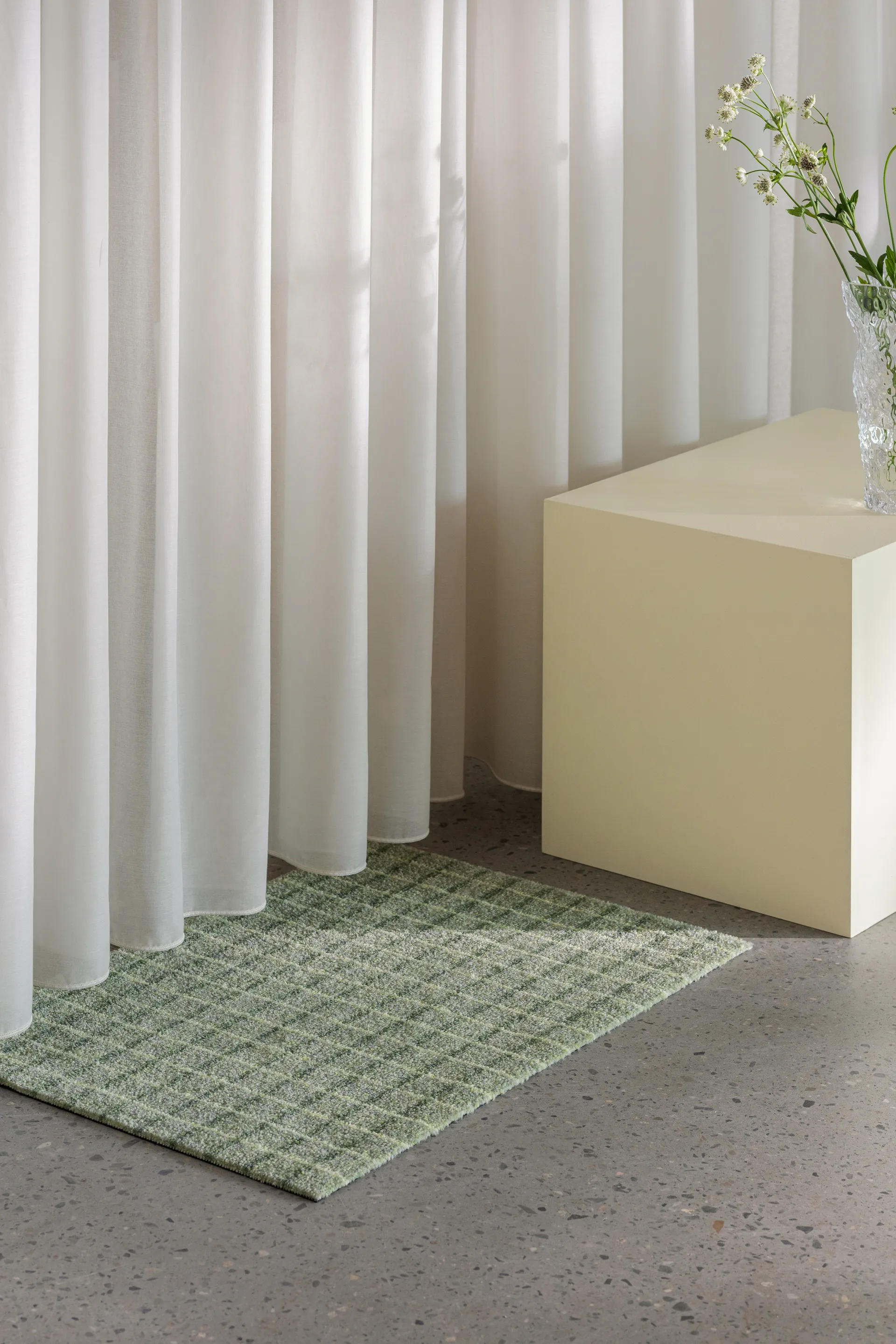 Grid dörrmatta, Matcha Lemon, 60x85 cm Heymat