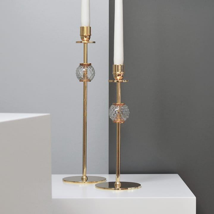 Alba ljusstake 40 cm - Solid mässing och glas - Hilke Collection