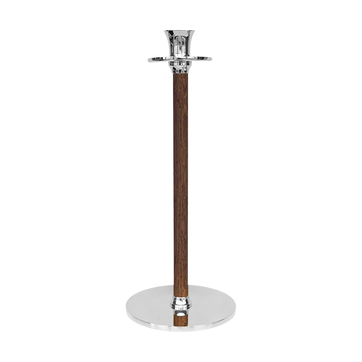 Alto Basso ljusstake 35 cm, Förnicklad mässing Hilke Collection