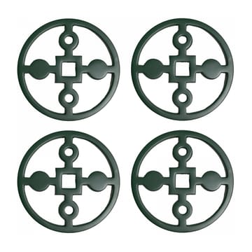 Anima Gemella glasunderlägg 4-pack - Grön - Hilke Collection