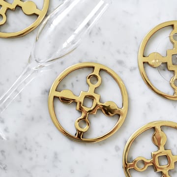 Anima Gemella glasunderlägg 4-pack - Solid mässing - Hilke Collection