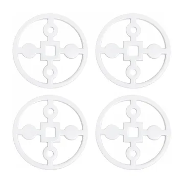 Anima Gemella glasunderlägg 4-pack - Vit - Hilke Collection