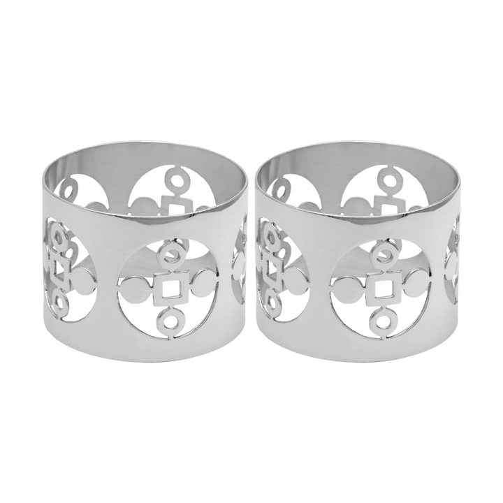 Anima Gemella servettring 2-pack, Förnicklad mässing Hilke Collection