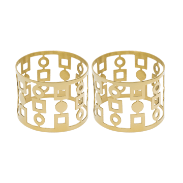 Anima servettring 2-pack - Mässing - Hilke Collection