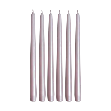 Herrgårdsljus 30 cm 6-pack - Dimrosa Pärla - Hilke Collection