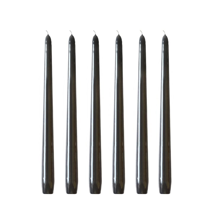 Herrgårdsljus 30 cm 6-pack - Svart glans - Hilke Collection