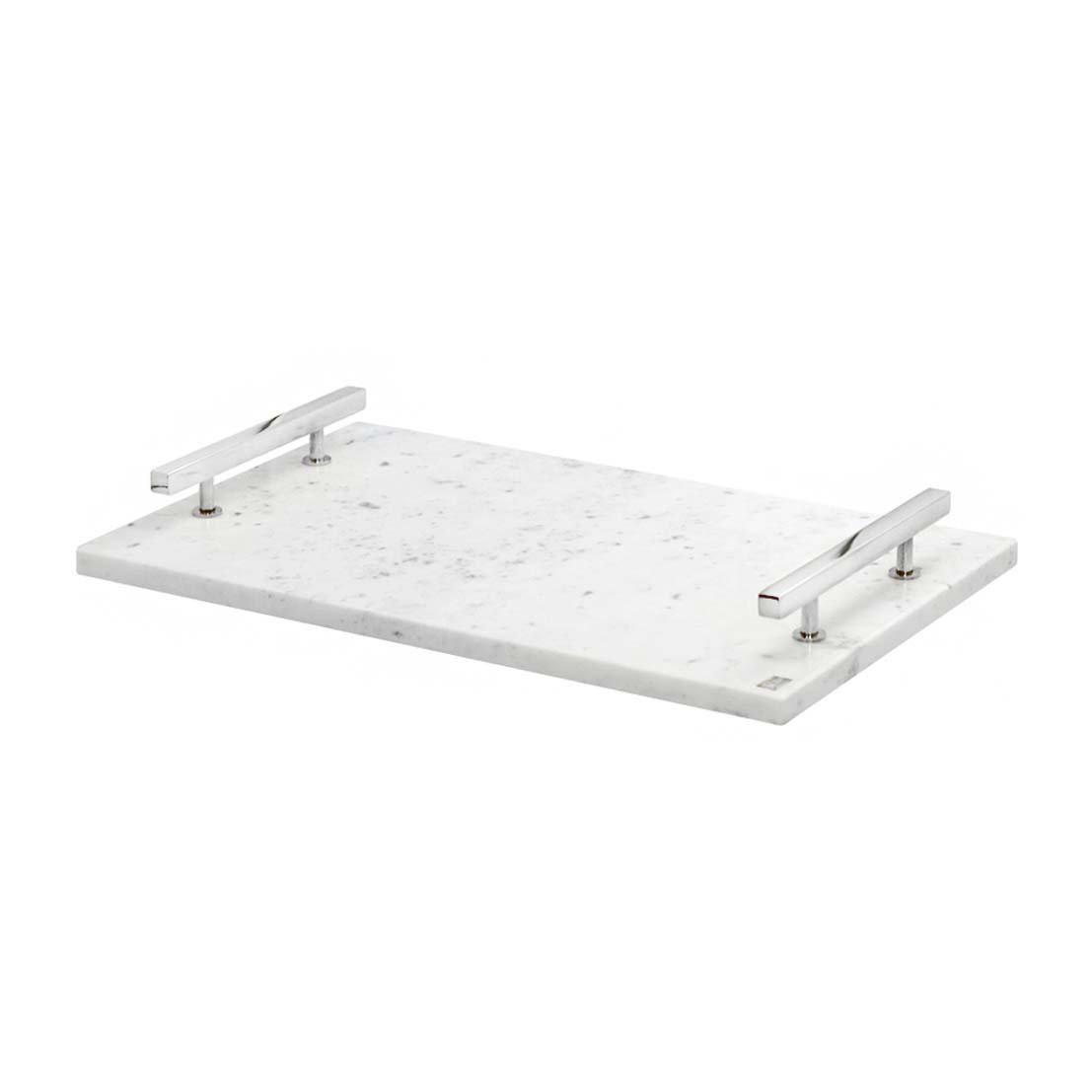 Hilke Collection bricka 40,5x25,5 cm Vit marmor-förnicklad mässing