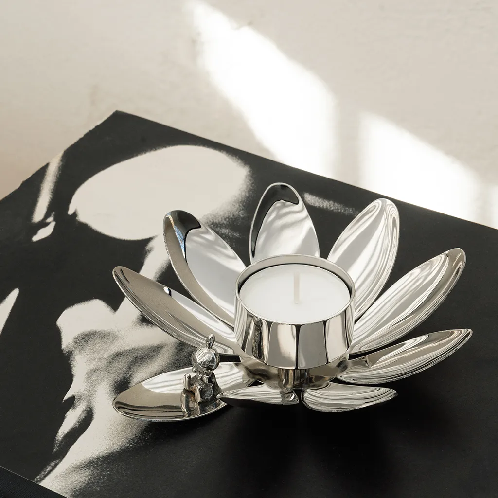 Hilke X Mumin Lilla My ljusstake, Förnicklad mässing Hilke Collection