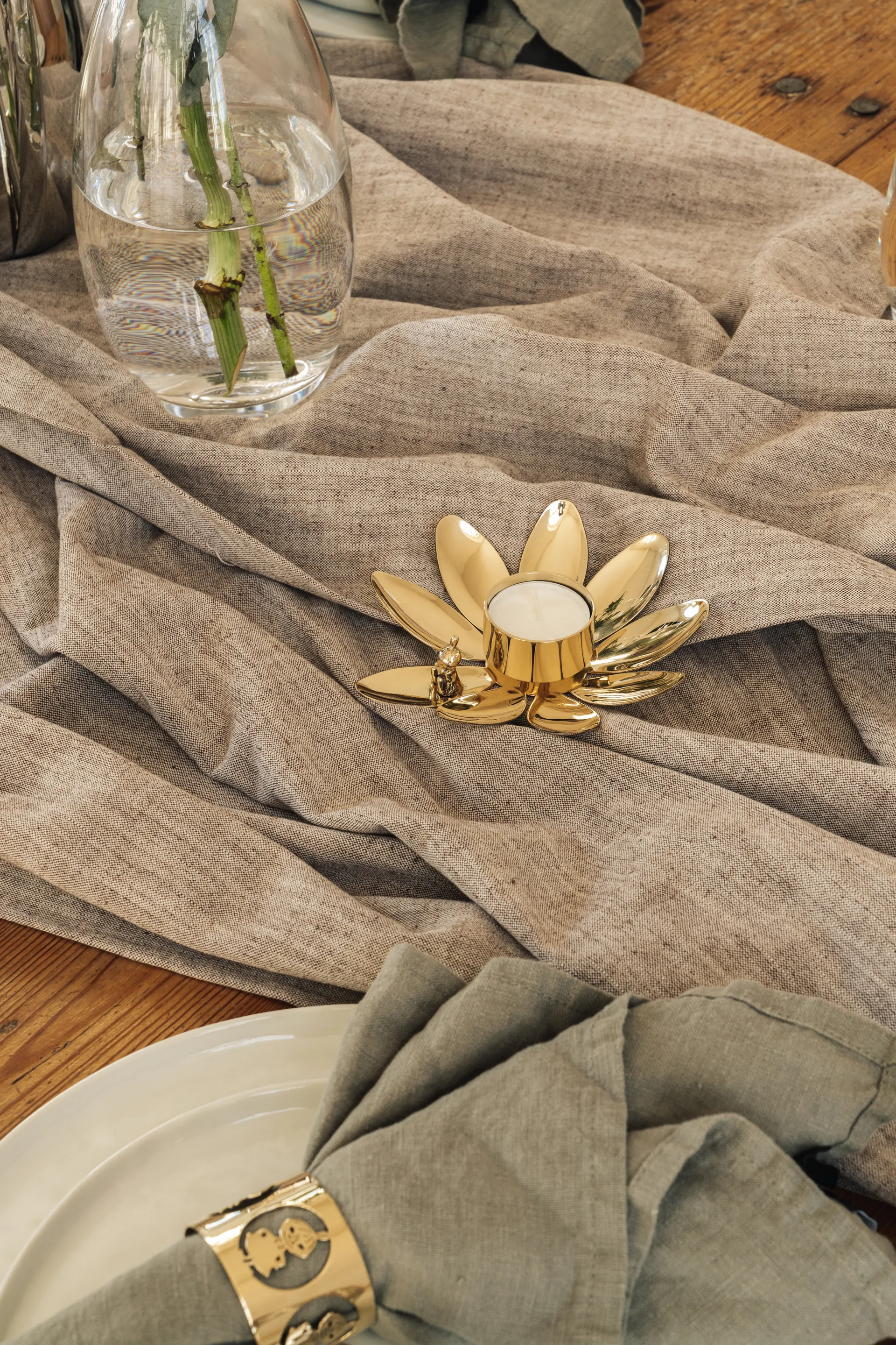 Hilke X Mumin Lilla My ljusstake, Mässing Hilke Collection