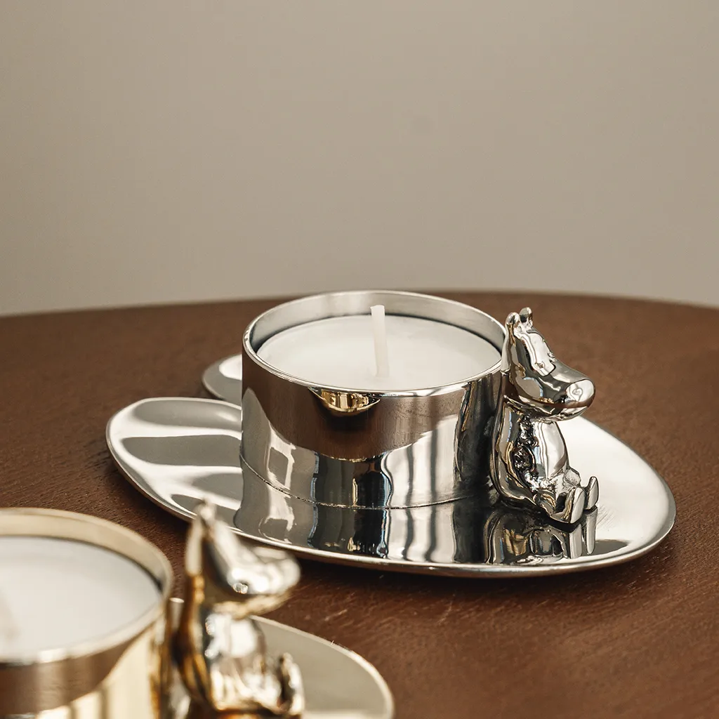 Hilke X Mumin No.3 ljusstake, Förnicklad mässing Hilke Collection