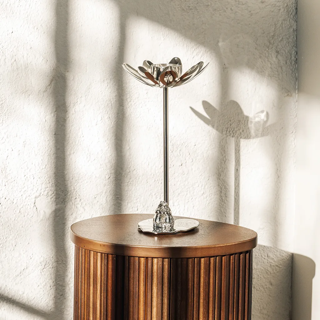 Hilke X Mumin & Snorkfröken Ljusstake, Förnicklad mässing Hilke Collection