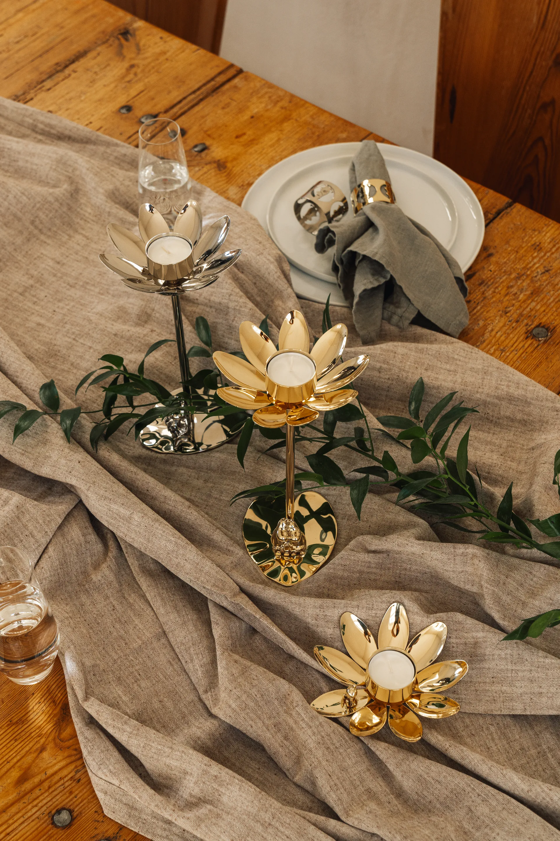 Hilke X Mumin & Snorkfröken Ljusstake, Förnicklad mässing Hilke Collection