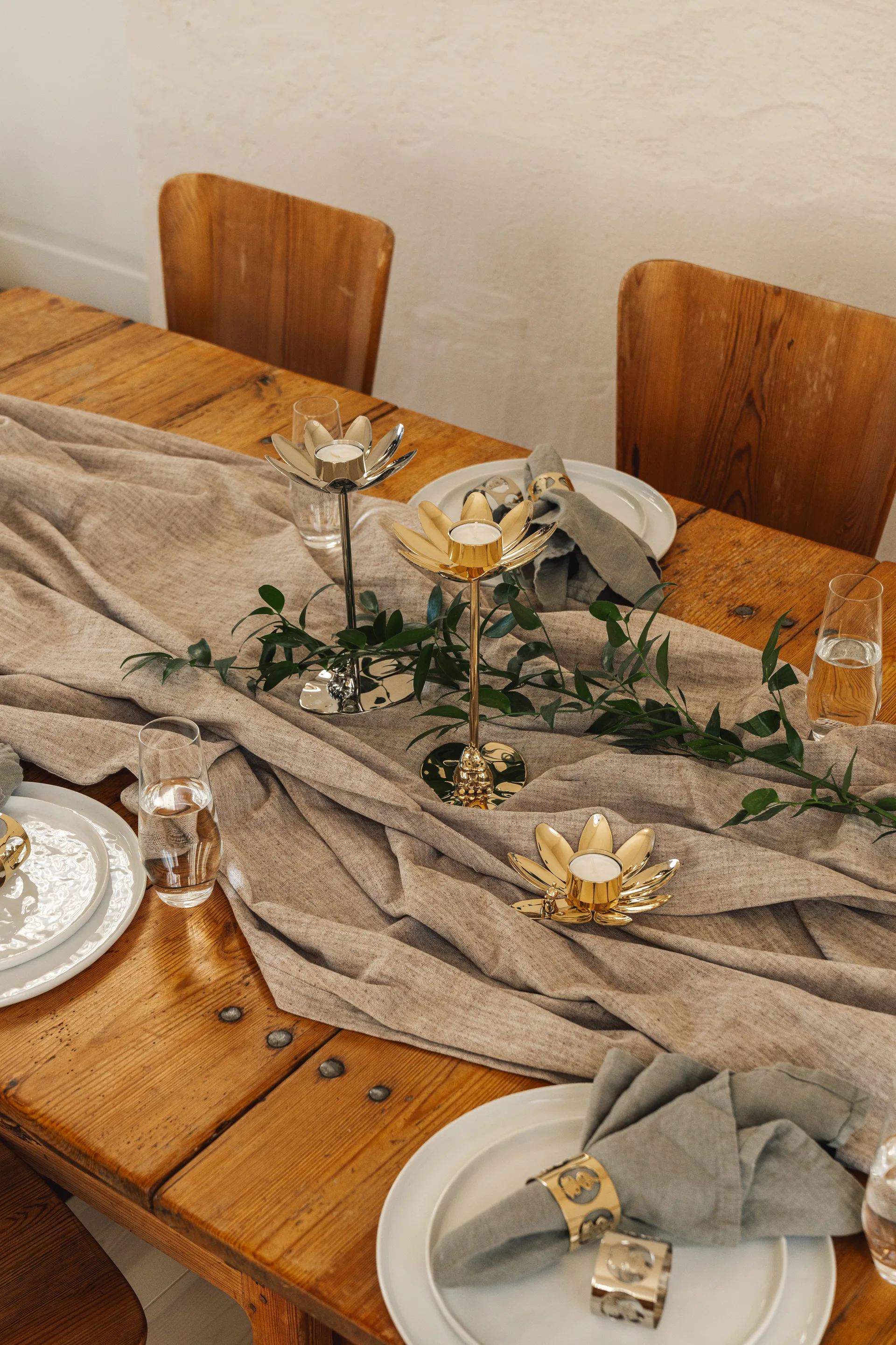 Hilke X Mumin & Snorkfröken Ljusstake, Förnicklad mässing Hilke Collection