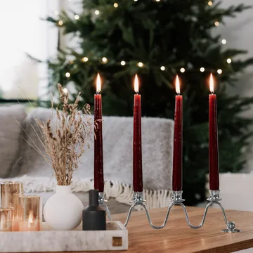 Lignano Sabbiadoro adventsljusstake - Förnicklad mässing - Hilke Collection