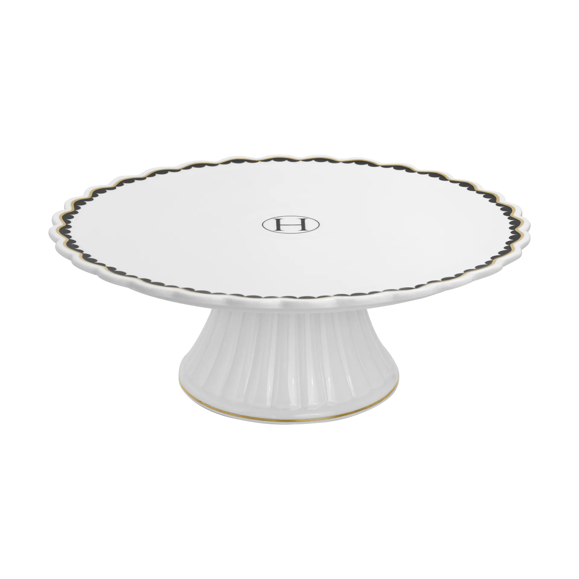 Lignano Sabbiadoro tårtfat Ø26 cm, Svart glans Hilke Collection