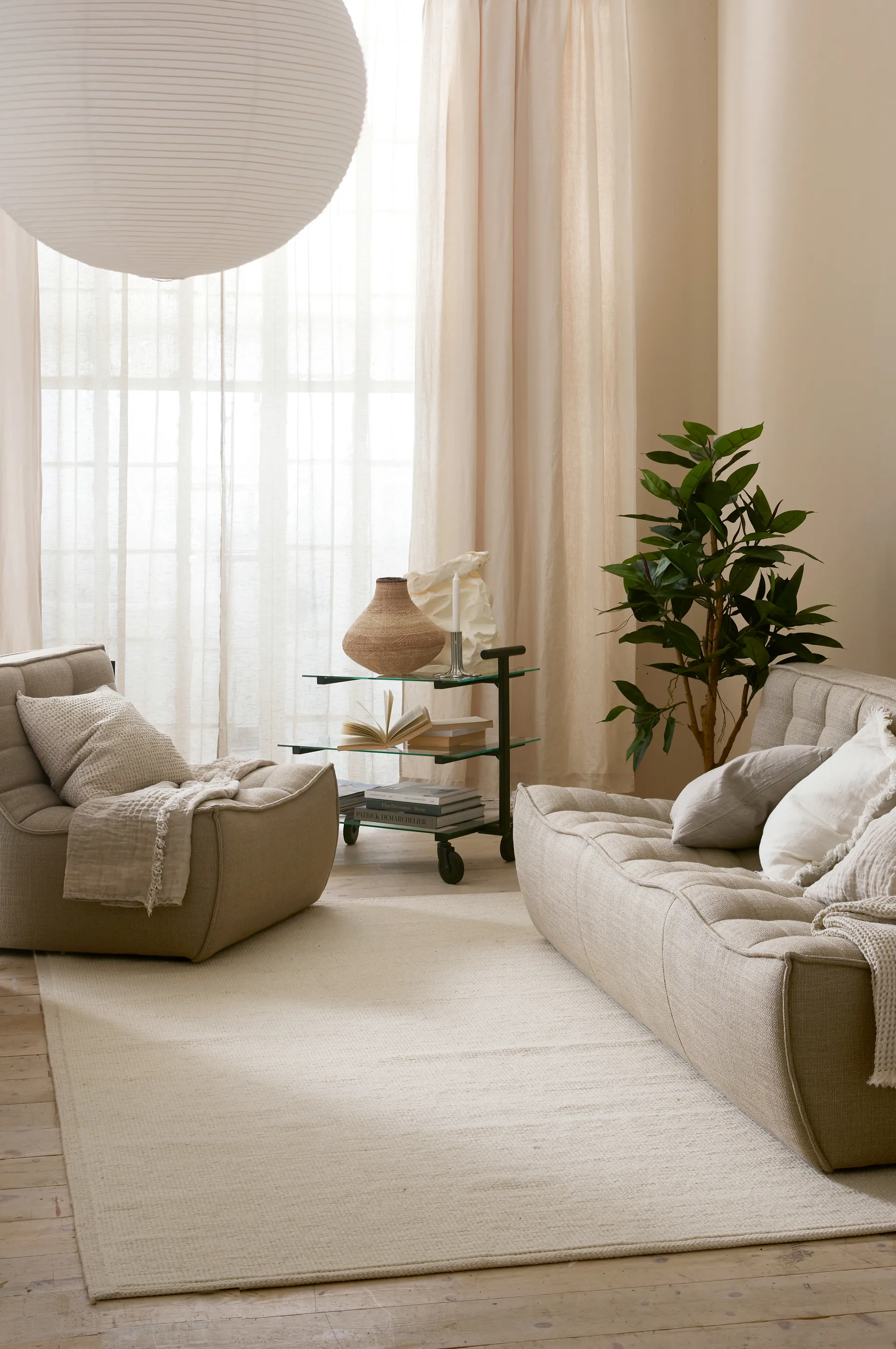 Angeline pläd 130x170 cm, Oatmeal Himla