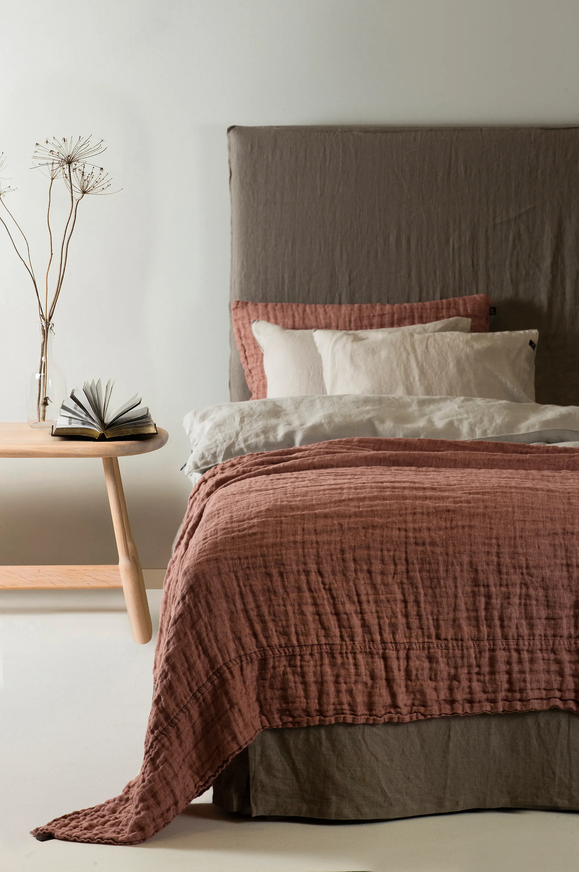 Hannelin överkast rust 'n rose (brun), 160x260 Himla