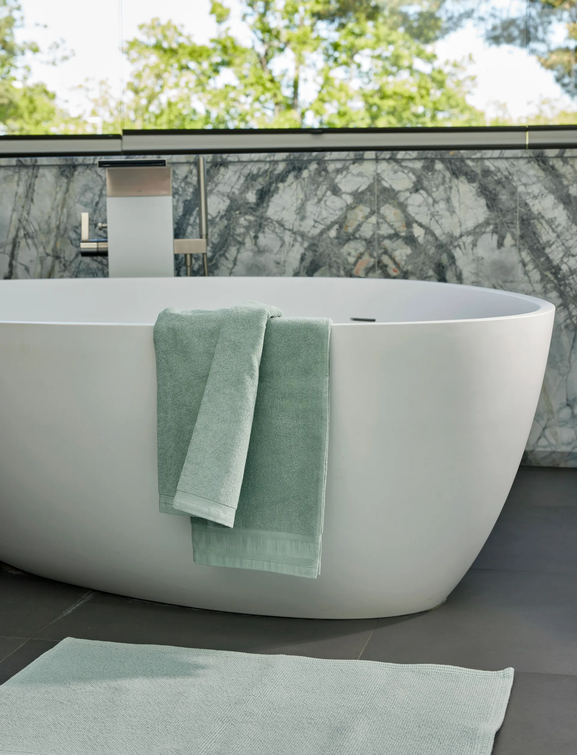 Lina handduk, Aqua, 30x50 cm Himla