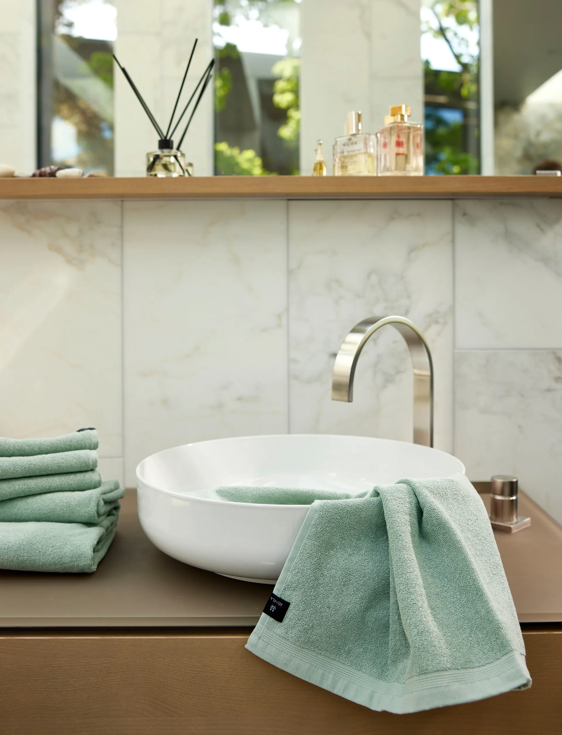 Lina handduk, Aqua, 50x70 cm Himla