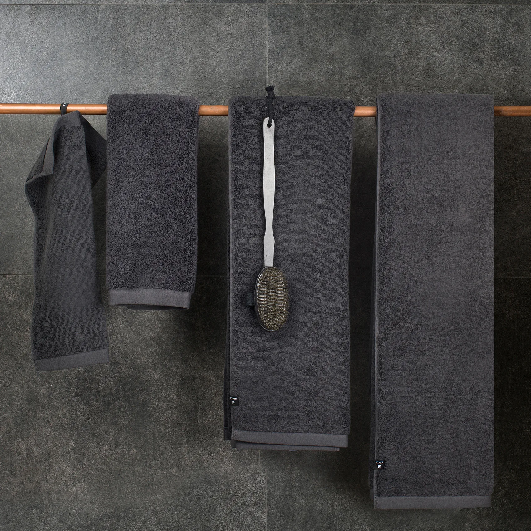 Maxime ekologisk handduk slate, 100x150 cm Himla