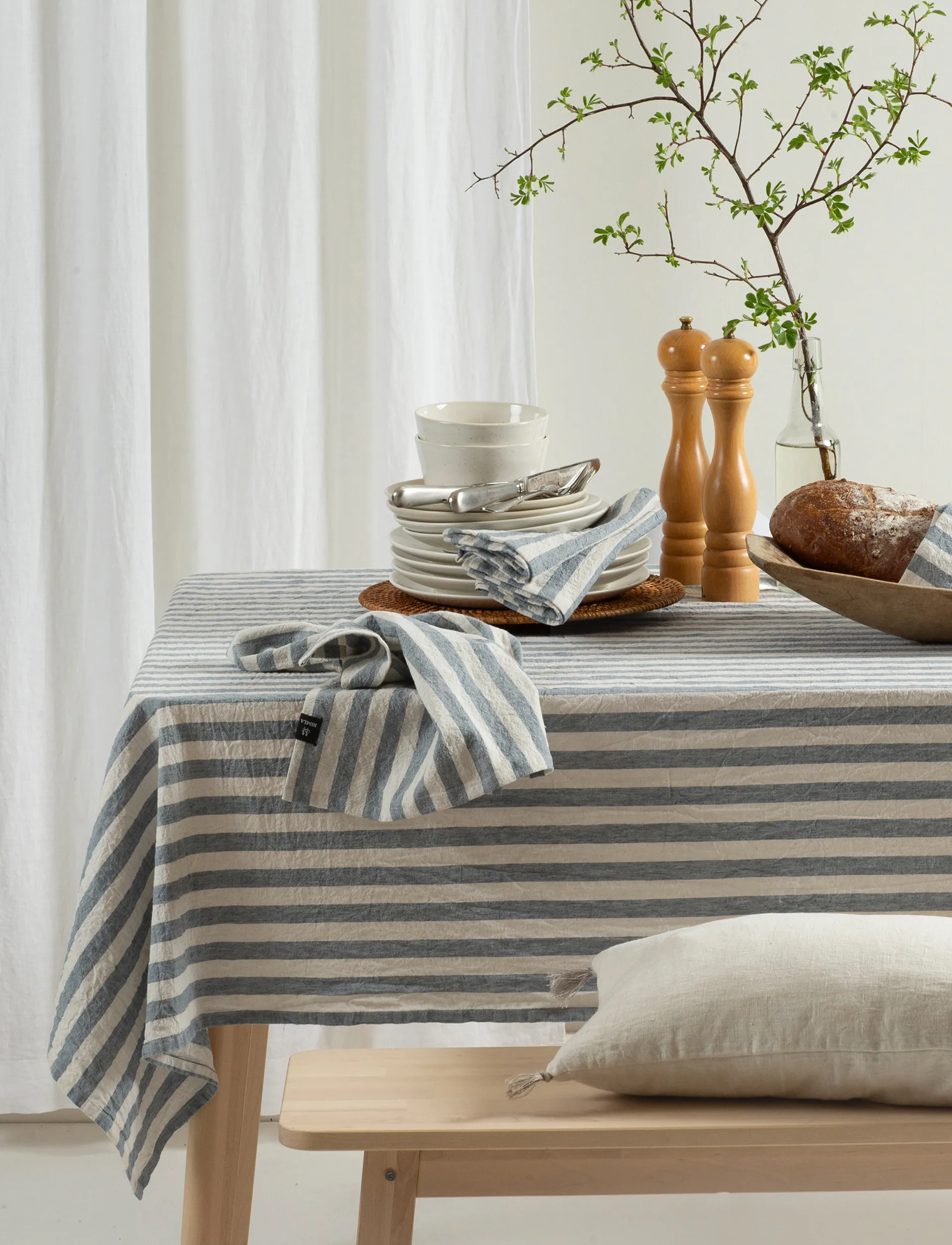 Riviera tygservett 45x45 cm 4-pack, Azur Himla