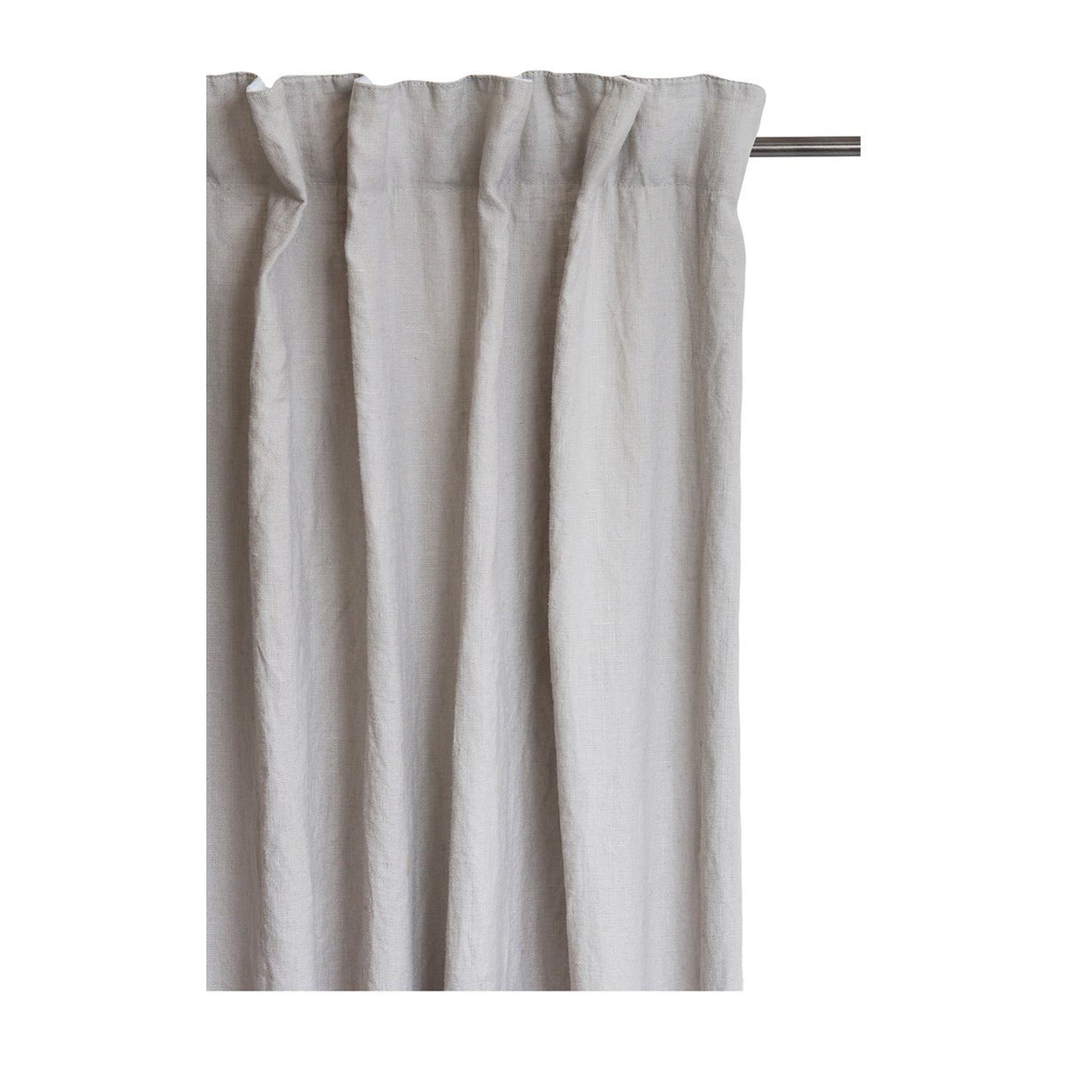 Himla Sunshine gardin med veckband 140x250 cm Ash (grå)