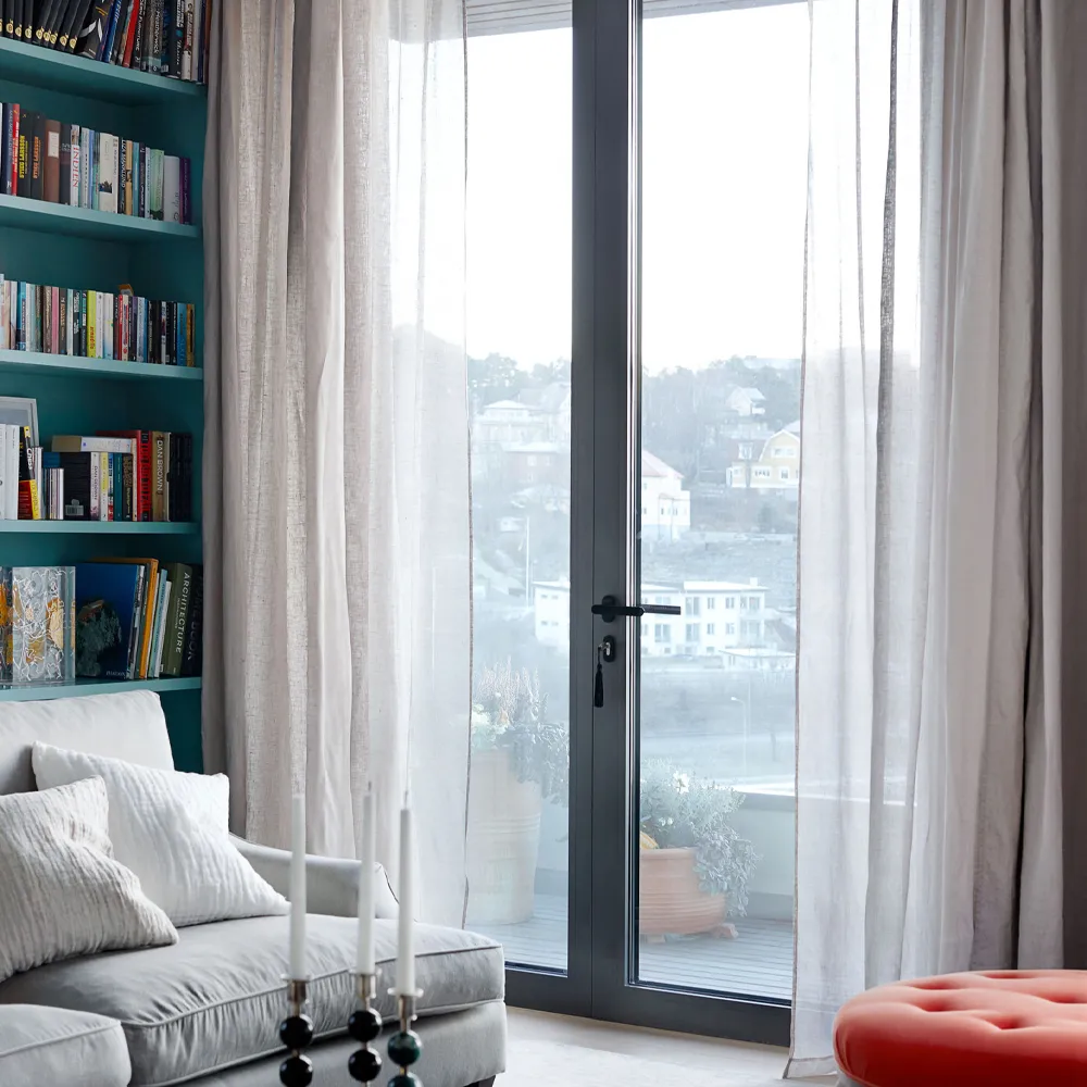 Sunshine gardin med veckband 140x290 cm, Ash (grå) Himla