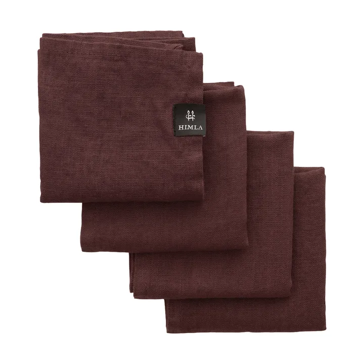 Sunshine servett 4-pack - Burgundy (röd) - Himla