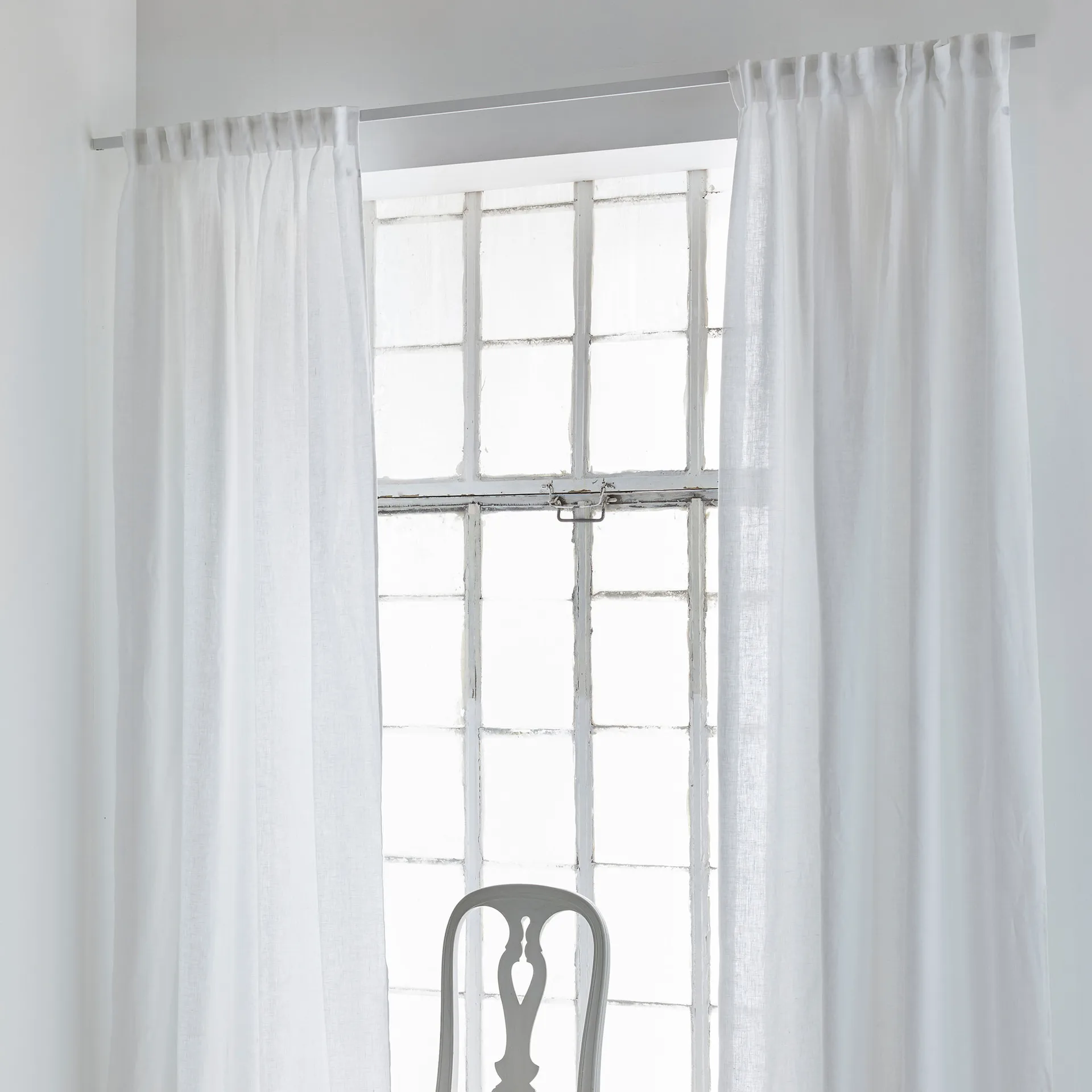 Twilight gardin med veckband 140x290 cm, White Himla