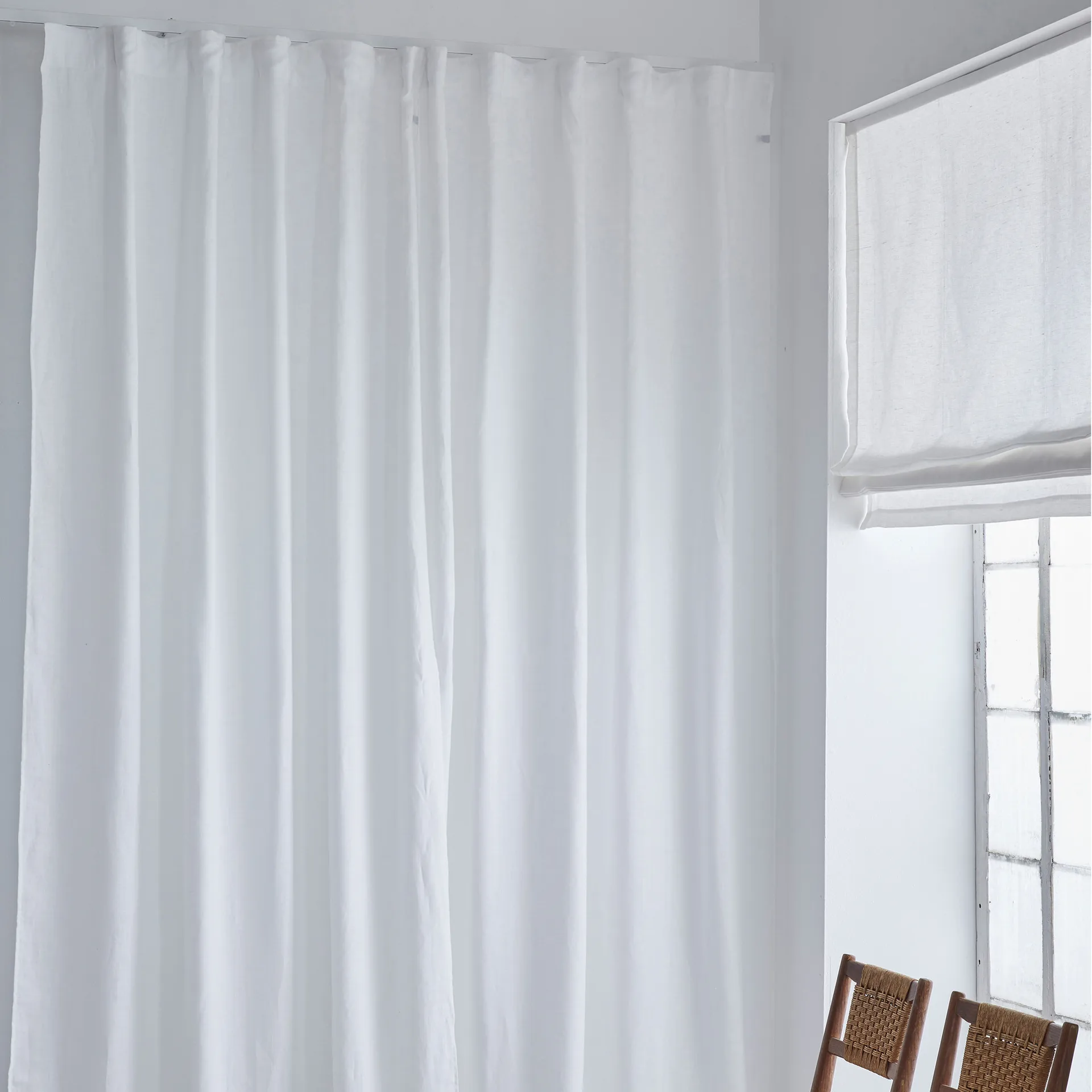 Twilight gardin med veckband 280x290 cm, White Himla