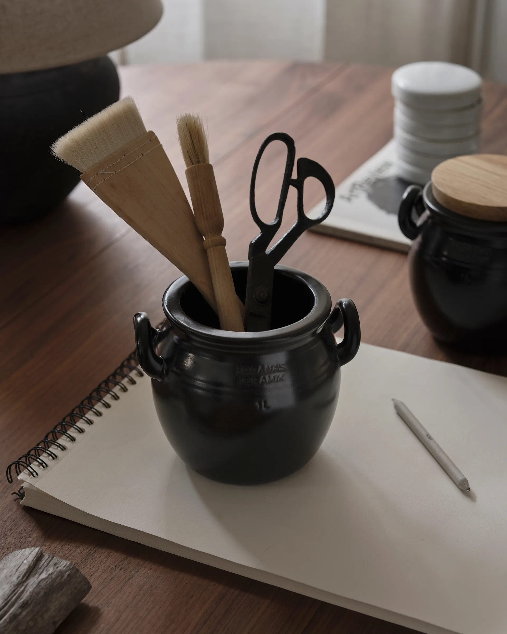 Höganäs Keramik krus 1 l, Grafitgrå Höganäs Keramik