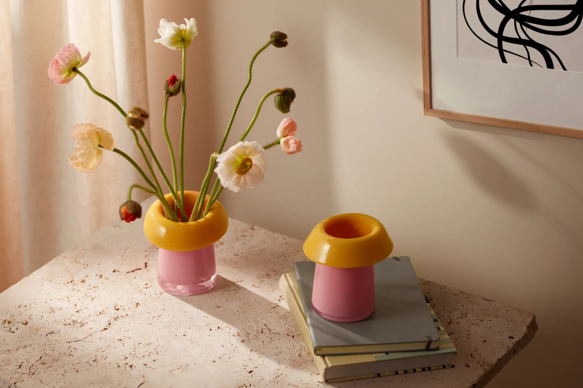 Soma vas, Pink-orange, 16,5 cm Holmegaard