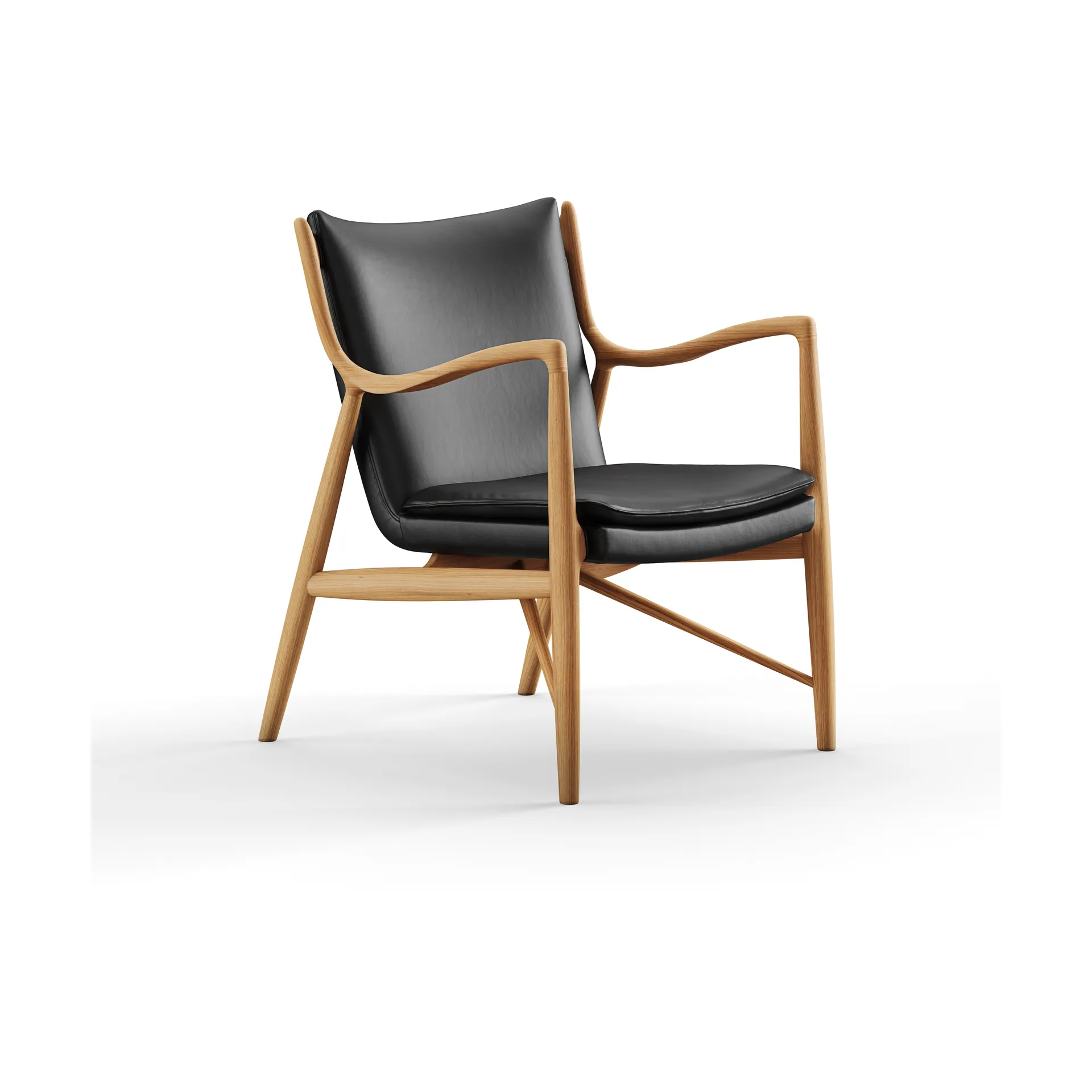 45 Chair fåtölj, Ek-nevada black NV0500S House of Finn Juhl