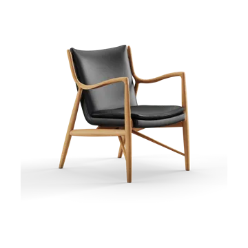 45 Chair fåtölj - Ek-nevada black NV0500S - House of Finn Juhl