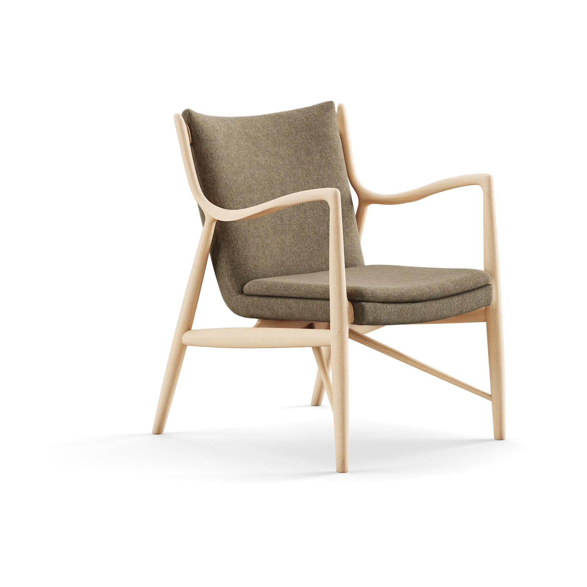 45 Chair fåtölj, Ljus ek-hallingdal 227 House of Finn Juhl