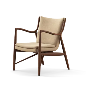 45 Chair fåtölj - Valnöt-upholstered remix 242 - House of Finn Juhl